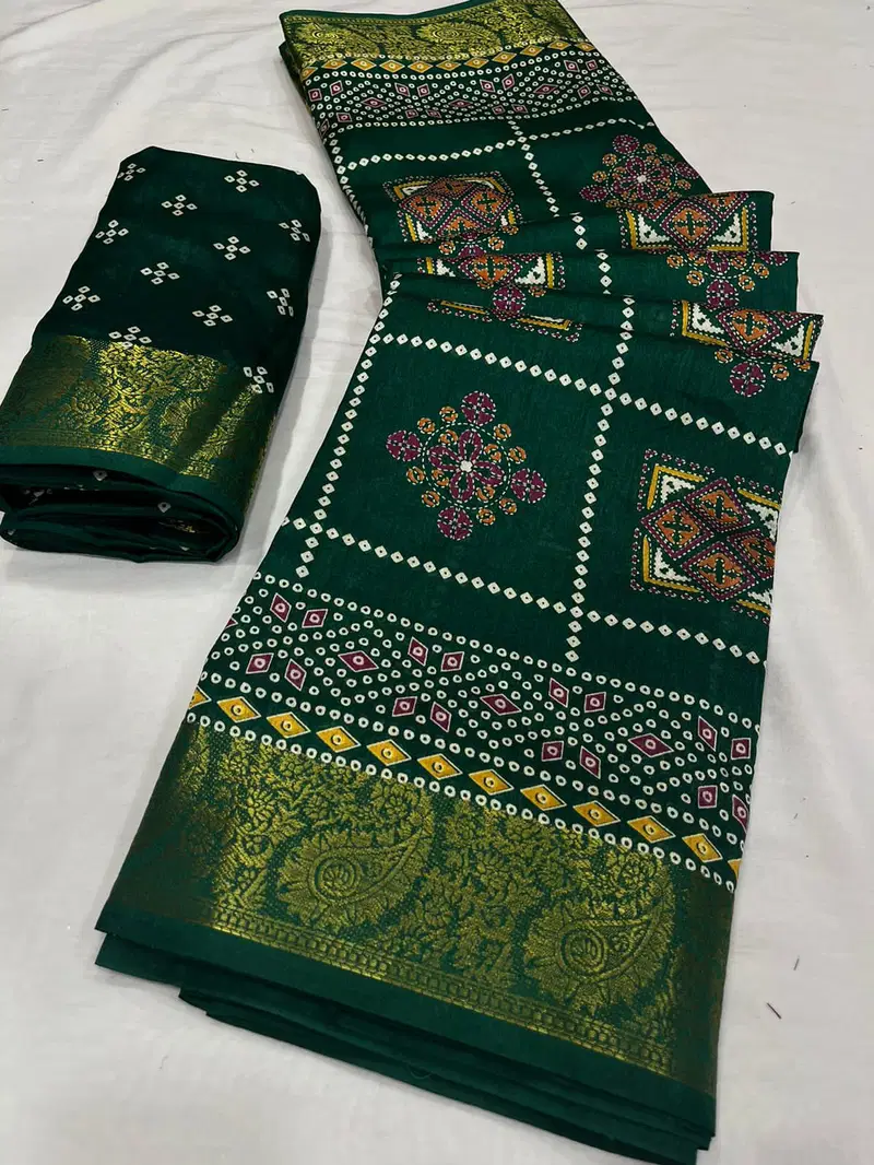 Ajrakh Box Tussar Silk Saree Catalog